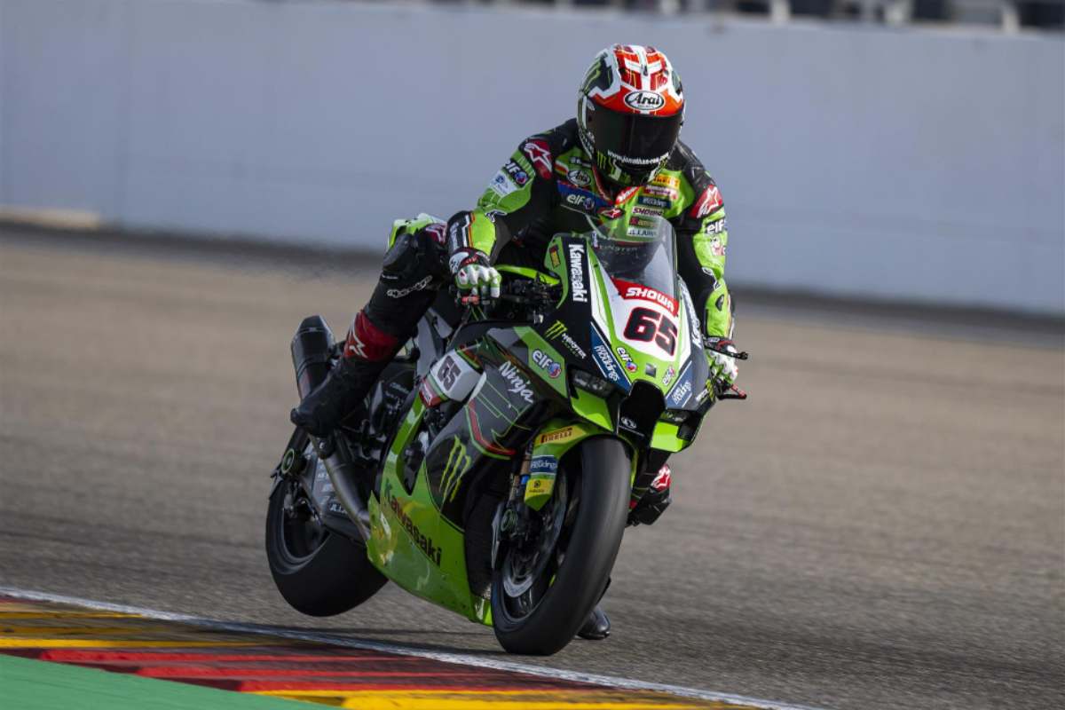 Jonathan Rea testar Kawasaki Superbike Aragon