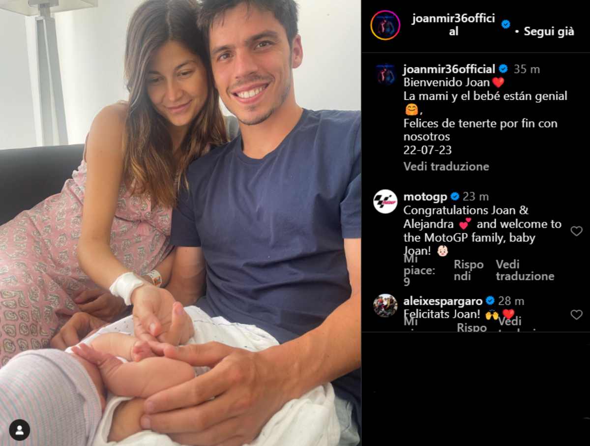 MotoGP Joan Mir har blivit pappa till sitt första barn