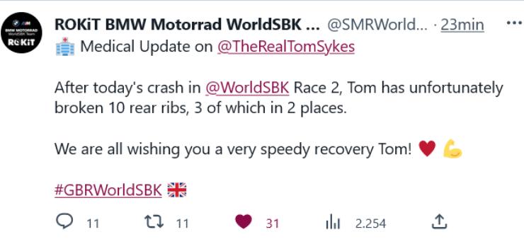 汤姆赛克斯超级摩托车多宁顿