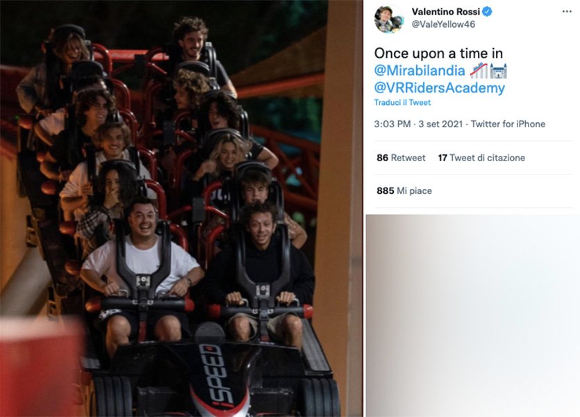 MotoGP, Valentino Rossi revient enfant avec les garçons de l’Académie à Mirabilandia Ritratto di GPone