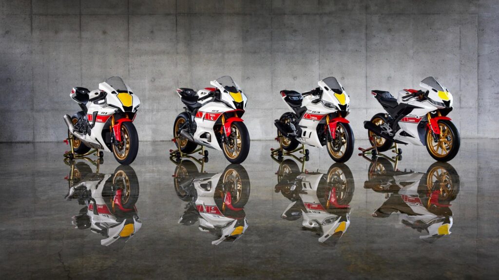 Yamaha R-Series 2022 : l’histoire des GP, dans une livrée spéciale Ritratto di GPone
