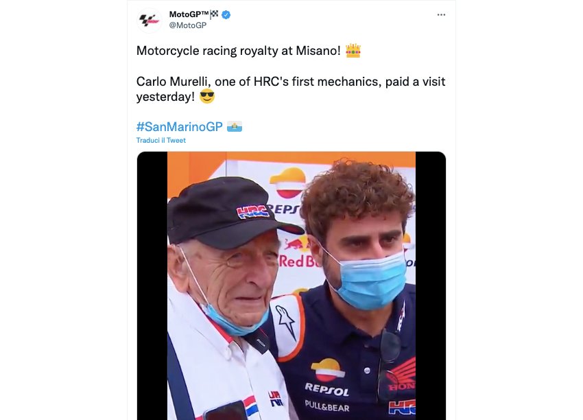 MotoGP, History visite Misano : Carlo Murelli dans le paddock, technicien HRC sur la NR500 Ritratto di GPone