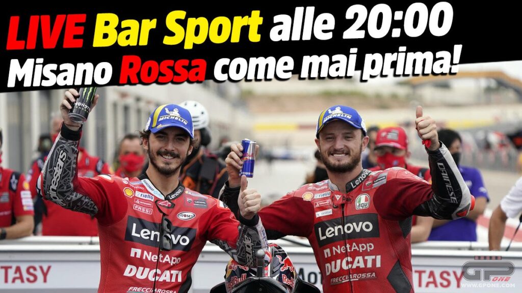 MotoGP, LIVE Bar Sport à 20h00 – Misano Rossa comme jamais auparavant ! MotoGP, LIVE Bar Sport à 20h00 - Misano Rossa comme jamais auparavant !