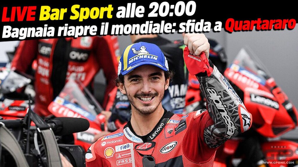 MotoGP, LIVE Bar Sport à 20 ans – Bagnaia rouvre le championnat du monde à Misano : défi à Quartararo MotoGP, LIVE Bar Sport à 20 ans - Bagnaia rouvre le championnat du monde à Misano : défi à Quartararo