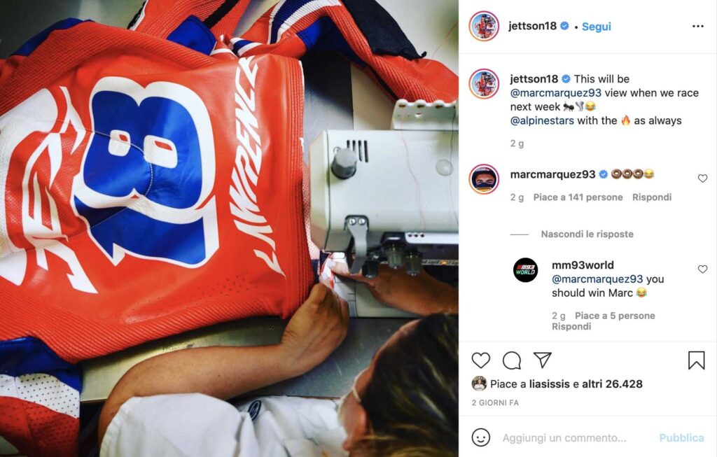 MotoGP, Jeff Lawrence défie Marc Marquez : “vous ne verrez que le dos de ma combinaison !” Ritratto di GPone