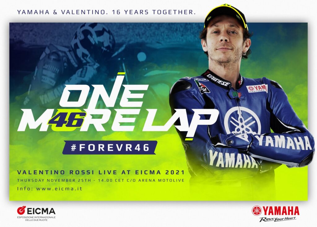 Yamaha One More Lap : Valentino Rossi et EICMA Ritratto di GPone