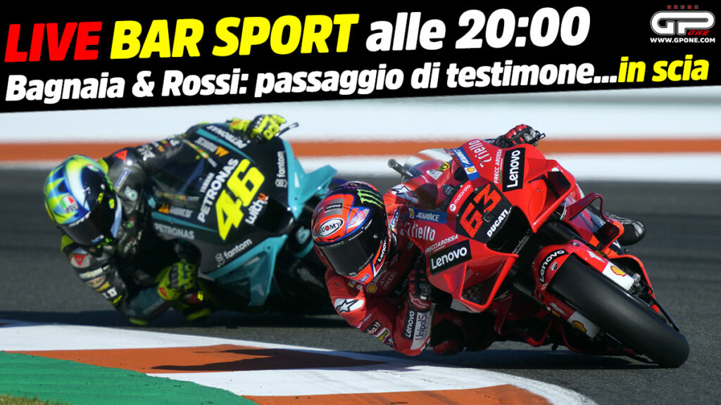 MotoGP, LIVE Bar Sport à 20h00 – Bagnaia & Rossi : passation de pouvoir… dans la foulée MotoGP, LIVE Bar Sport à 20h00 - Bagnaia & Rossi : passation de pouvoir... dans la foulée