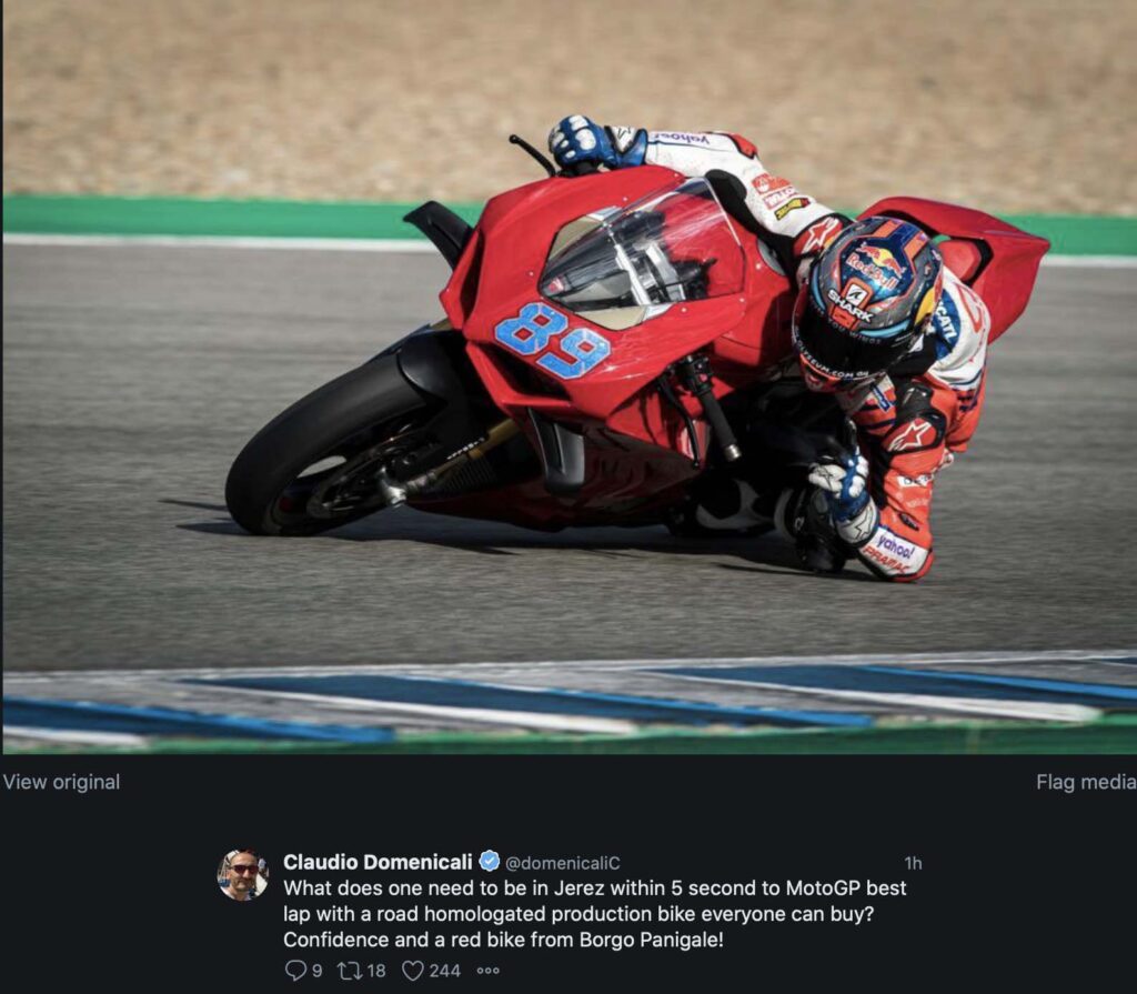 SBK, Domenicali. “De quoi avez-vous besoin pour faire un tour à Jerez à 5 secondes du MotoGP ?” Ritratto di GPone