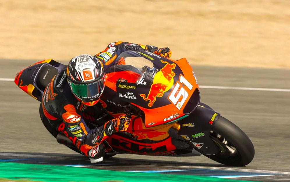 Moto2, recrue dorée d’Acosta : meilleur temps lors de la deuxième journée d’essais à Jerez Ritratto di Marco Caregnato