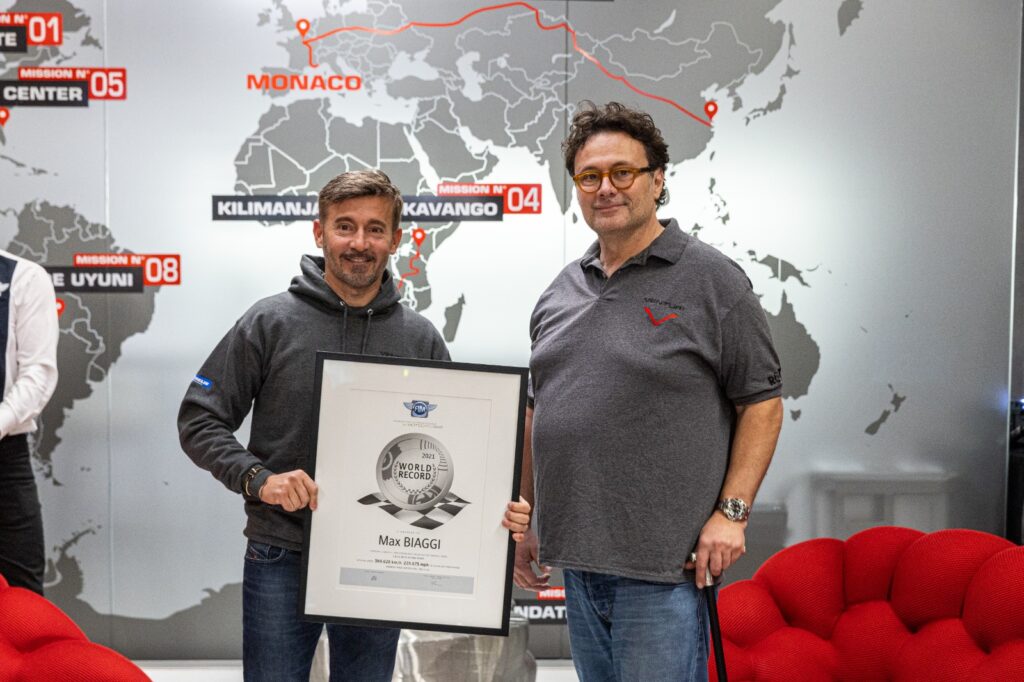 SBK, l’IMF certifie les records de Max Biaggi sur le Voxan, le 470 km/h électrique Ritratto di GPone
