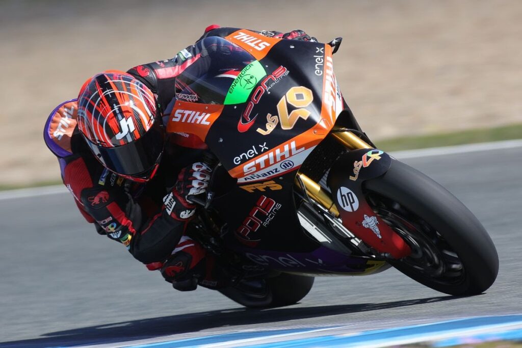 Torres 1er du troisième jour des tests MotoE à Jerez, leader du combiné Aegerter Ritratto di GPone