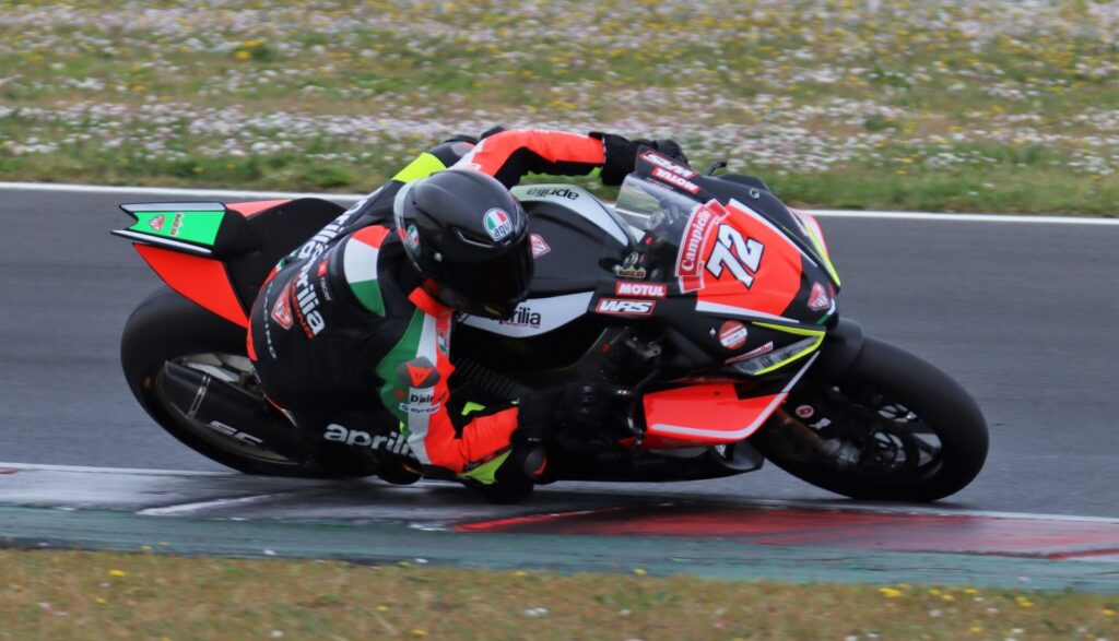 Le frère de Celestino, Doriano Vietti, dans le top 10 du CIV SBK Ritratto di Andrea Periccioli