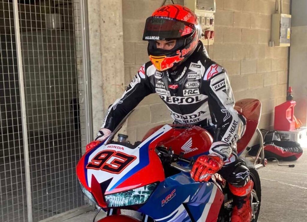 MotoGP, Marc Marquez en piste avec la Honda CBR 600 : il veut courir au GP d’Austin ! Ritratto di GPone