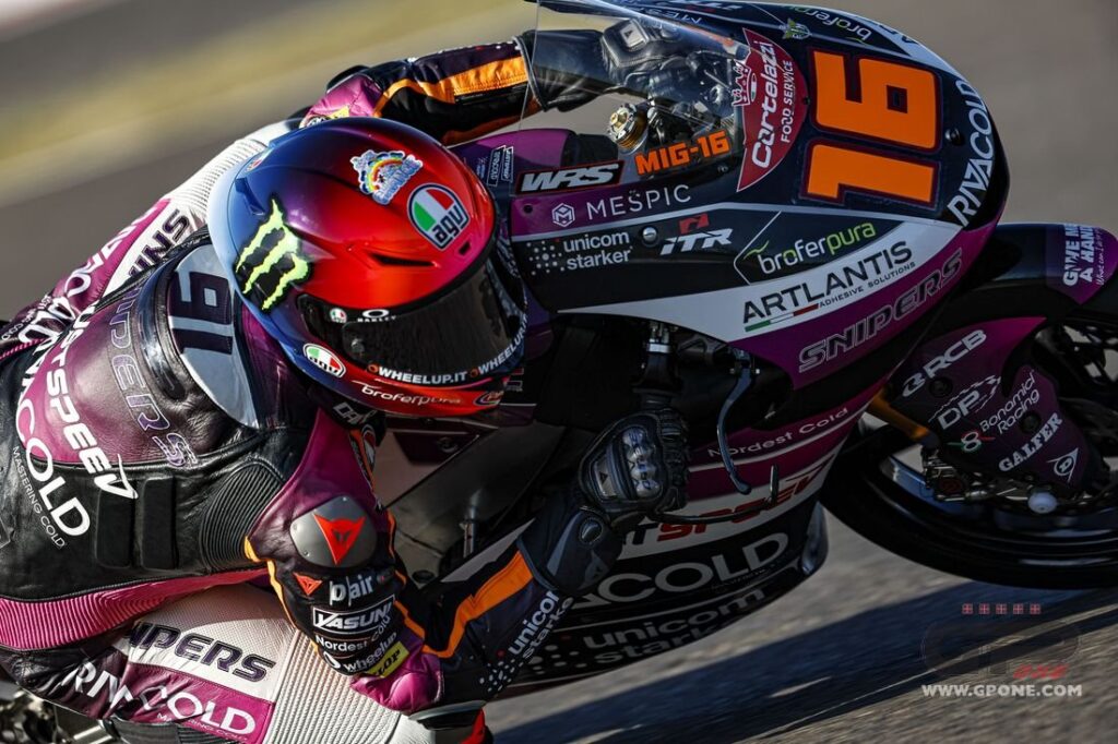 Moto3, EL1 : Migno 1er et Foggia 2e peignent le bleu Austin Ritratto di GPone
