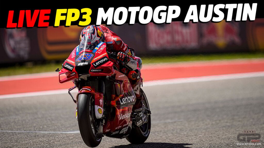 LIVE Fp3 MotoGP Austin : actualités en direct minute par minute Ritratto di GPone
