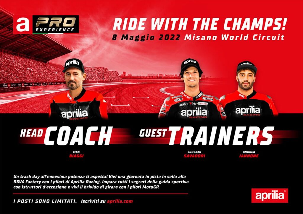 SBK, Aprilia Pro Experience : apprentissage en piste avec Biaggi, Savadori et Iannone Ritratto di GPone