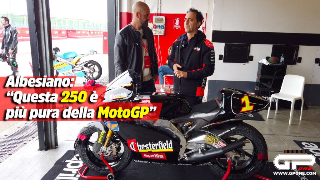 VIDEO – Albesiano : “Cette Aprilia 250 est plus pure qu’une MotoGP” VIDEO - Albesiano : "Cette Aprilia 250 est plus pure qu'une MotoGP"