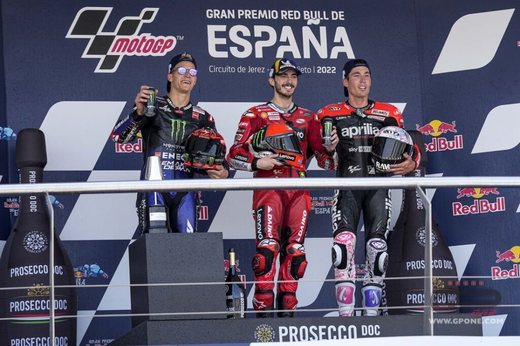 MotoGP, Bagnaia et Quartararo les deux combats mais Aprilia et Aleix veulent en profiter Ritratto di GPone
