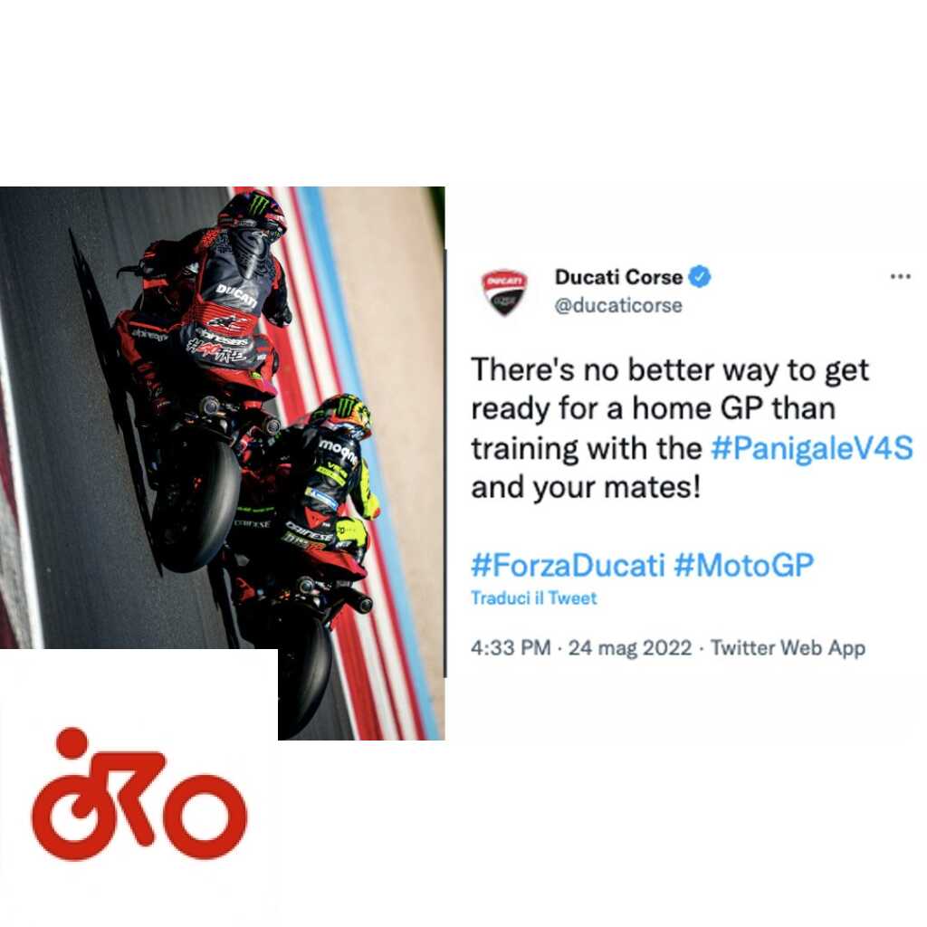 MotoGP, Bagnaia, Marini et Bezzecchi s’entraînent pour le Mugello avec la Panigale V4S Ritratto di GPone