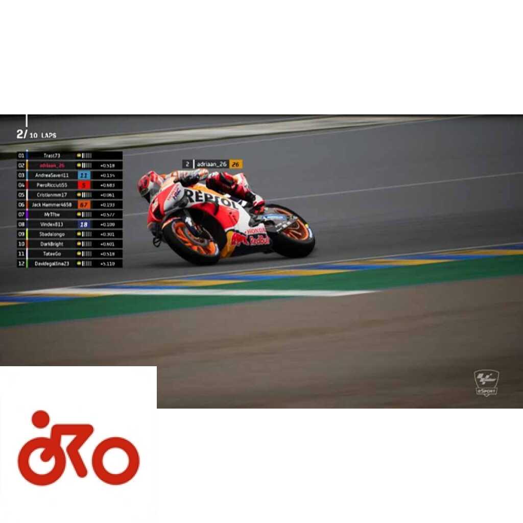 Adriaan_26 se rapproche de la tête du championnat MotoGP eSport Ritratto di GPone