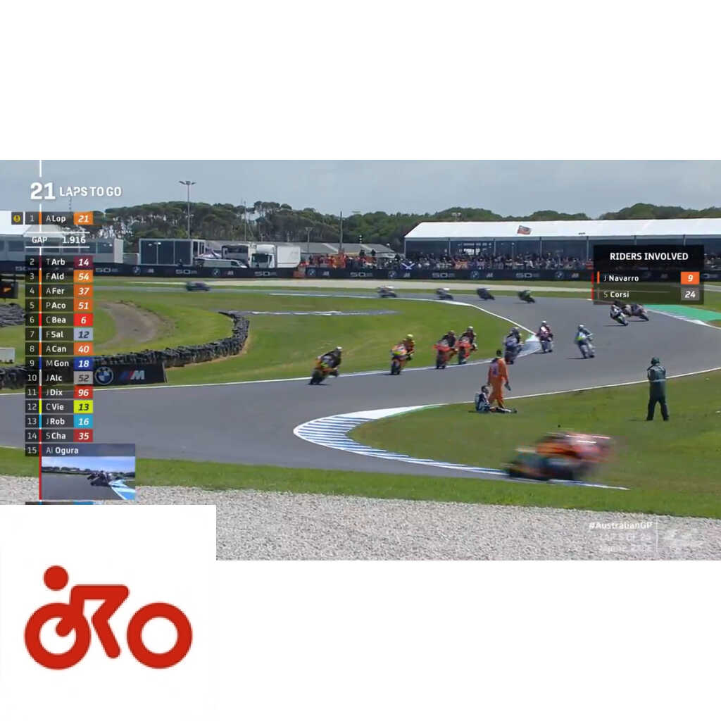 crash navarro-corsi, moto2