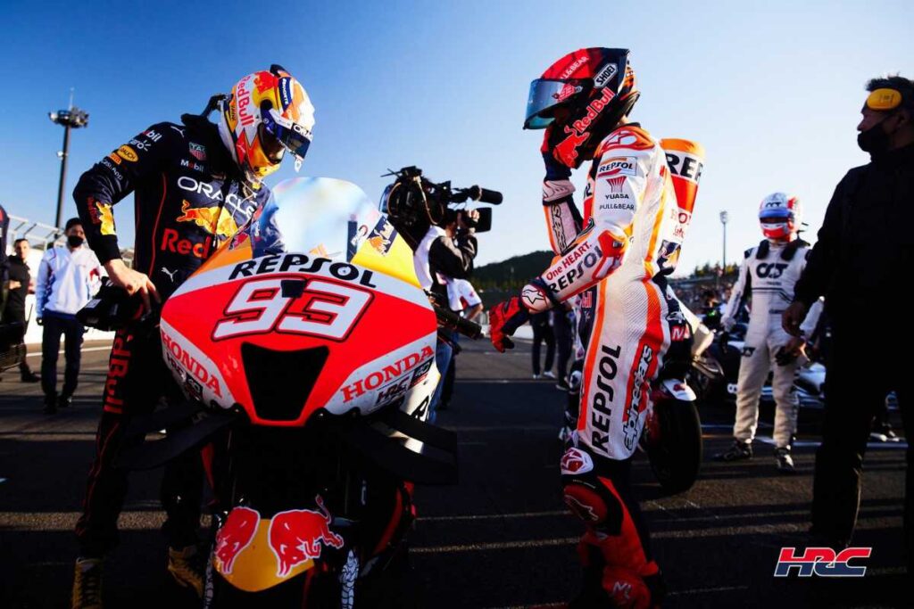 Max Verstappen e Marc Marquez