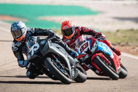 Alex Marquez in pista con Marc