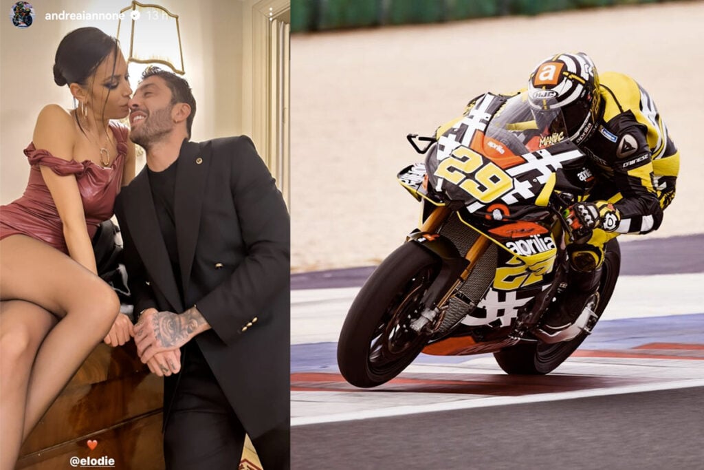 Andrea Iannone, la passion d’Elodie et celle d’Aprilia Andrea Iannone, Elodie