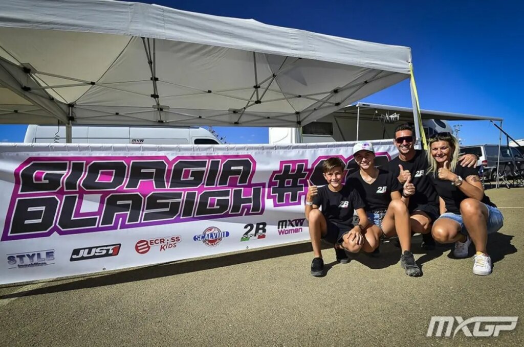 giorgia blasigh e famiglia, motocross