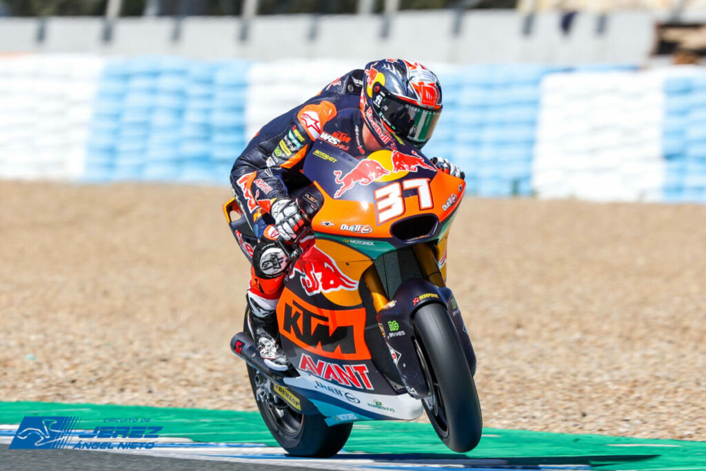 Test Moto2 Jerez, dzień 1: Pedro Acosta zaczyna się rozgrzewać pedro acosta, moto2