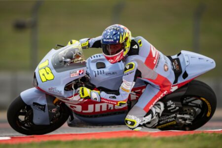 Moto2 Austin, trénink 3: poslední skok ze Salace, Arbolino je 3