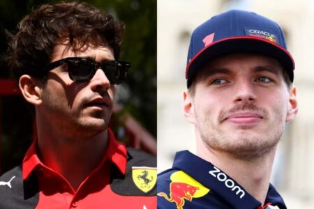 Leclerc Verstappen Ferrari F1