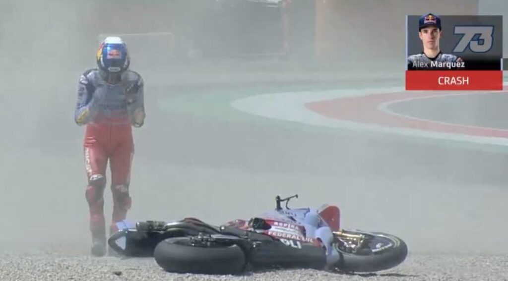 MotoGP, Alex Marquez: „Damit habe ich zu diesem Zeitpunkt nicht gerechnet“ alex-marquez-crash-motogp-mugello