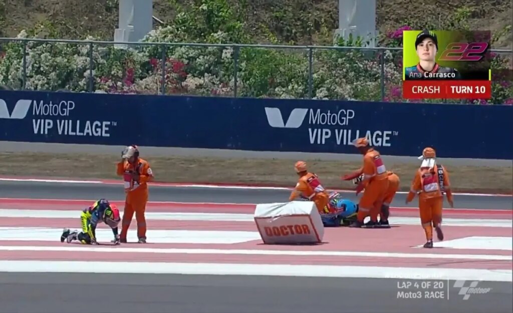 Moto3, Ana Carrasco quel gâchis : vilaine blessure à la jambe ana-carrasco-crash-moto3-indonesia
