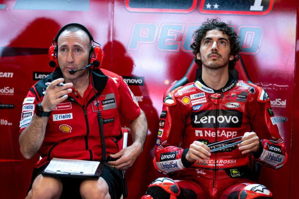 MotoGP, Gabarrini charge Bagnaia : “Si tu veux gagner, tu dois t’adapter” MotoGP, Francesco Bagnaia e Cristian Gabarrini