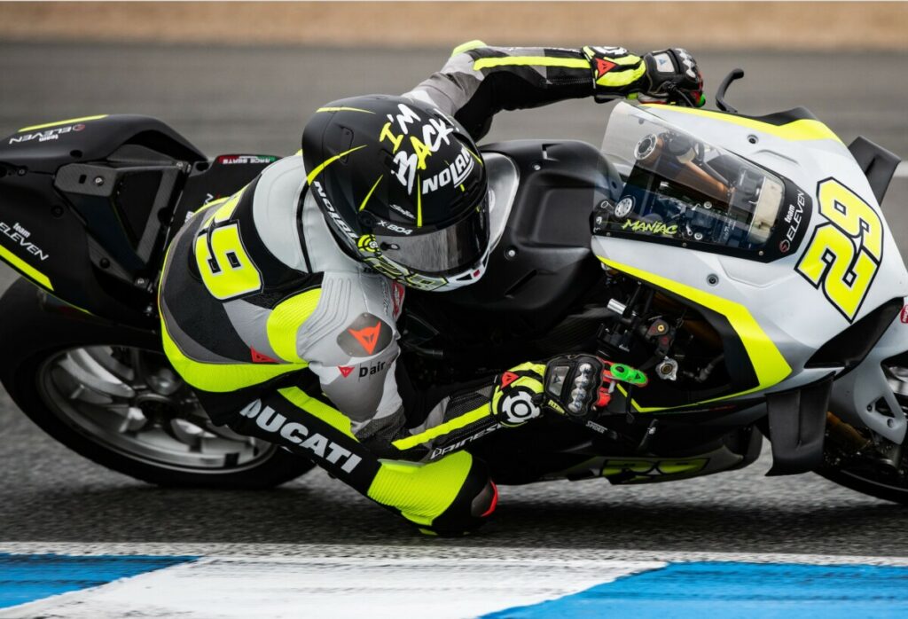 Superbike Jerez : Andrea Iannone déjà très rapide, chronos à 13h45 Andrea Iannone, Superbike
