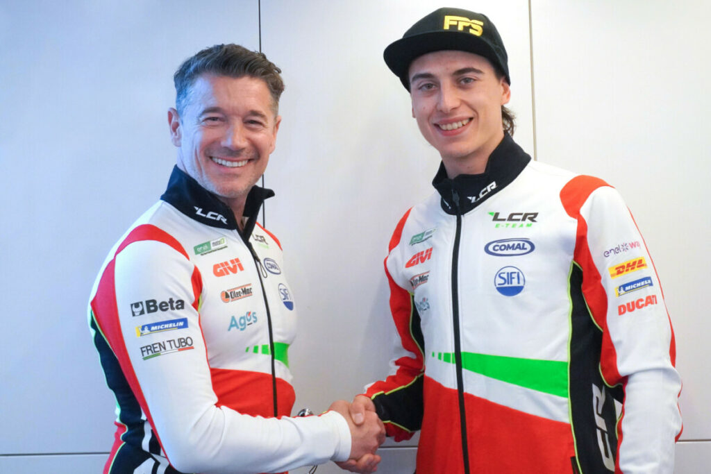 MotoE, le champion Mattia Casadei au tribunal de Lucio Cecchinello motoe-casadei-lcr-2024