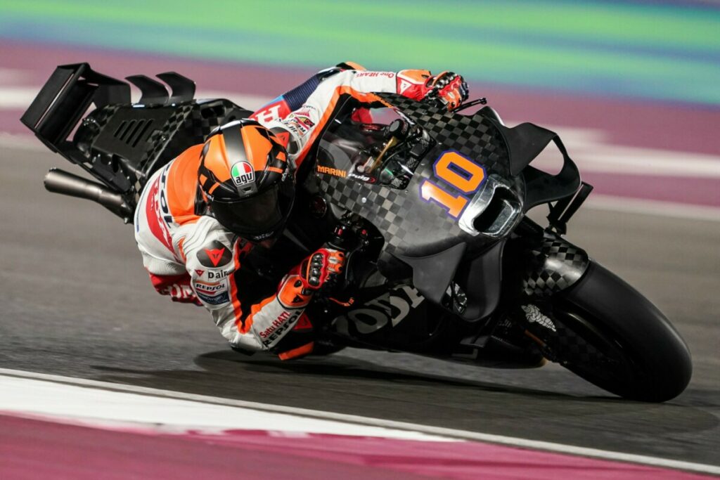 MotoGP, Luca Marini-Honda en montée : « L’écart est vraiment énorme » marini-honda-motogp-qatar-test
