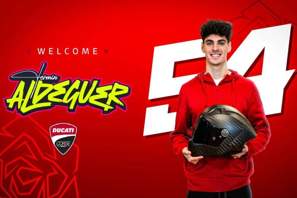Aldeguer en MotoGP en 2025 : signature avec un officiel Ducati MotoGP, Fermin Aldeguer firma con Ducati: è ufficiale