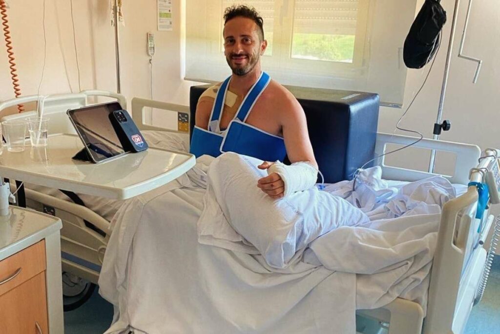 Andrea Dovizioso : intervention réussie, puis plaisante avec Petrucci Andrea Dovizioso incidente motocross