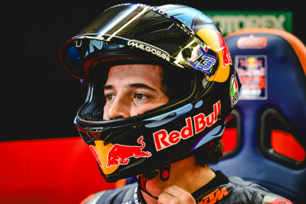 Moto2 : Celestino Vietti au Mans, pourra-t-il disputer le GP de France ? vietti-moto2-ktm-ajo