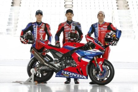 Couleurs officielles du Team HRC aux 8 Heures de Suzuka 2024 Svelata la CBR 1000 RR-R dello squadrone ufficiale HRC per la 8 ore di Suzuka 2024 con piloti Takumi Takahashi, Johann Zarco e Teppei Nagoe