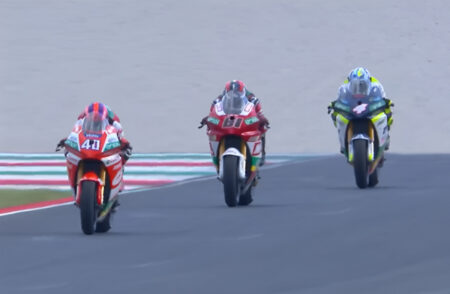 MotoE Mugello, Course 1 : Casadei se moque de Zaccone et revient au leadership motoe-finale-gara1-mugello