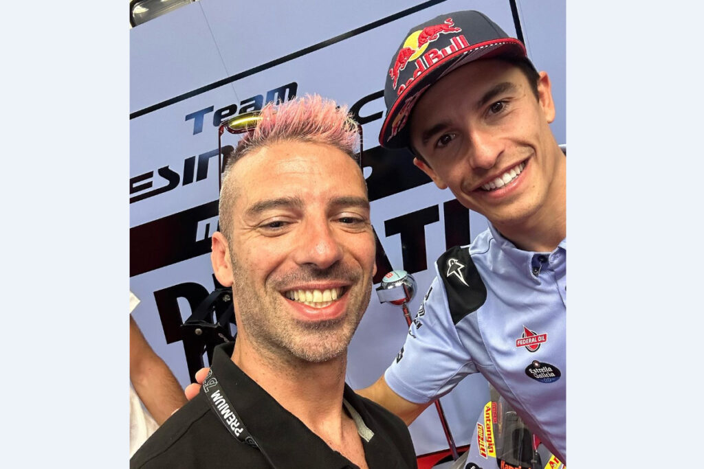 MotoGP : Marco Melandri « Vous attendiez-vous Márquez en rouge Ducati ? Marco Melandri con Marc Marquez