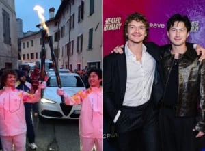 Heated Rivalry’s Hudson Williams and Connor Storrie carry Olympic Torch