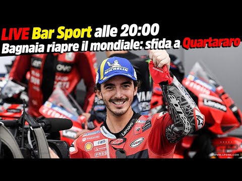 LIVE Bar Sport alle 20:00 - Bagnaia riapre il mondiale a Misano: sfida a Quartararo