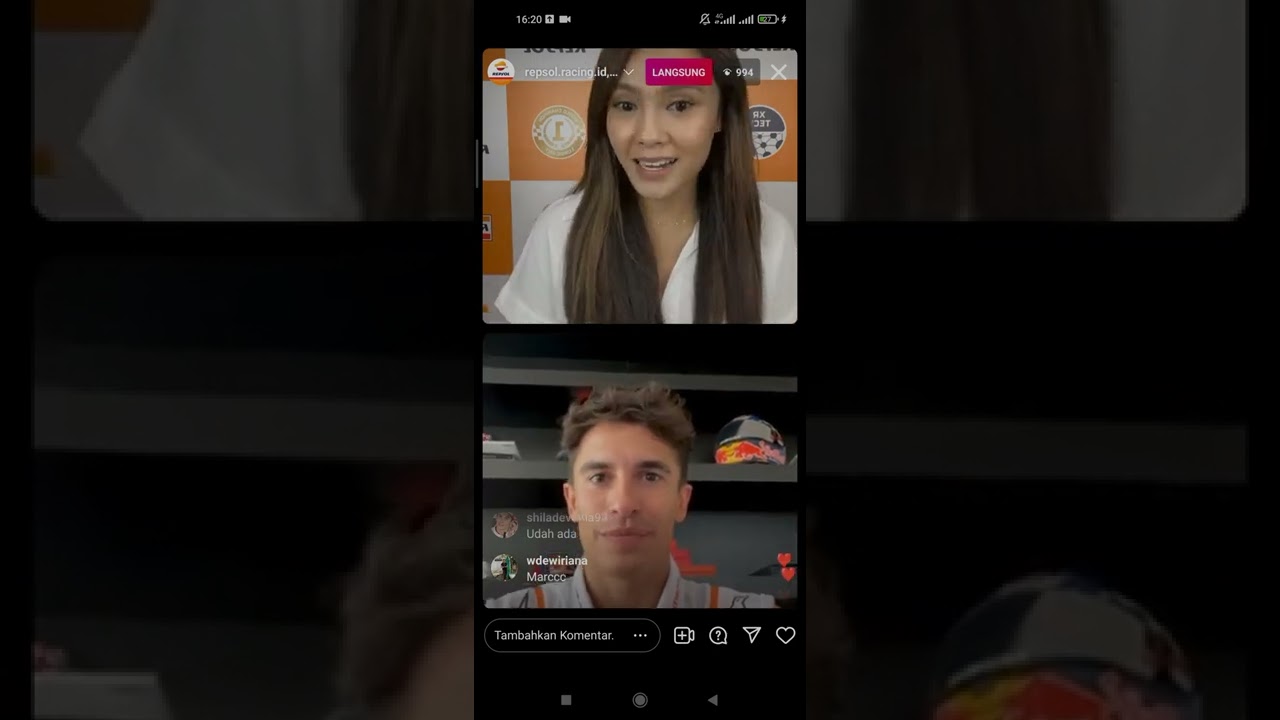 MARC MARQUEZ LIVE INSTAGRAM WITH REPSOL RACING INDONESIA 150722