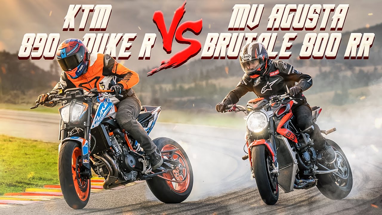 MOTO DRIFT BATTLE - KTM 890 DUKE R vs. MV AGUSTA BRUTALE 800 RR | RokON VLOG 122 #drift  #motovlog