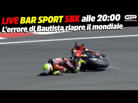 LIVE Bar Sport SBK alle 20:00 - L'errore di Bautista riapre il mondiale
