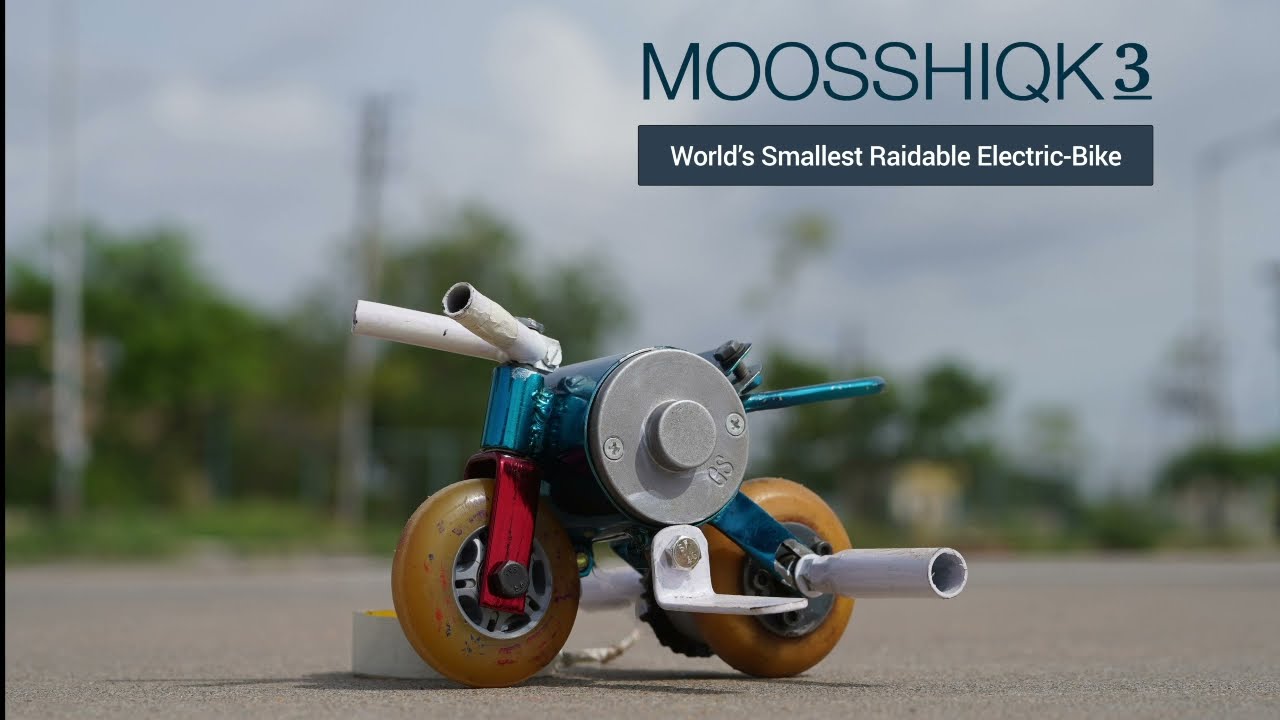 Moosshiqk3,Worlds smallest rideable  Electric Bike,Make In India, Mysuru.